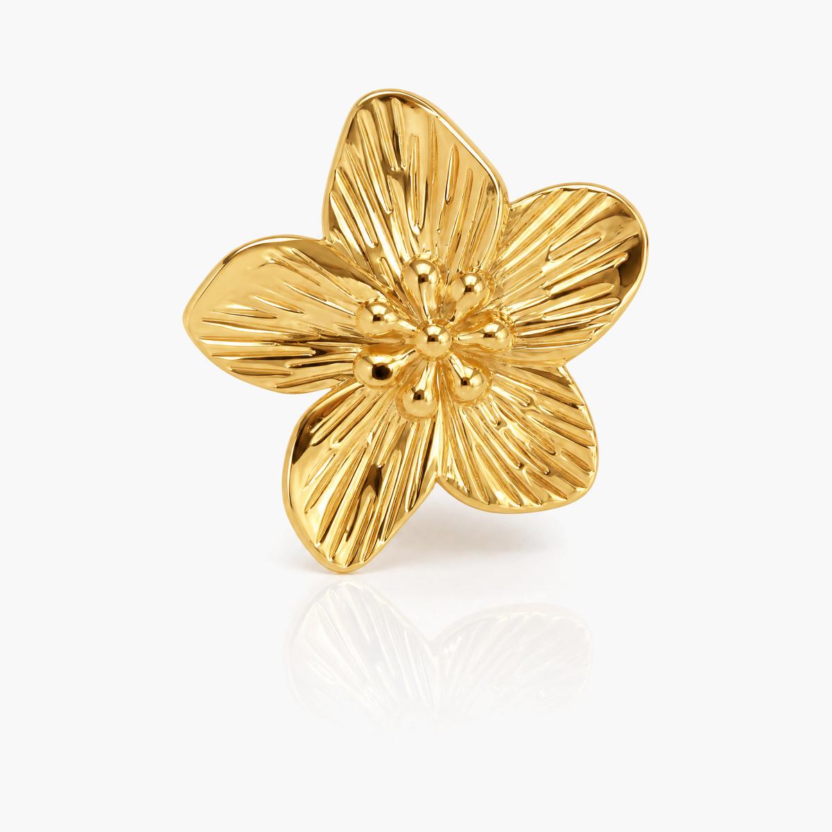 Textured Flower Stud Earrings