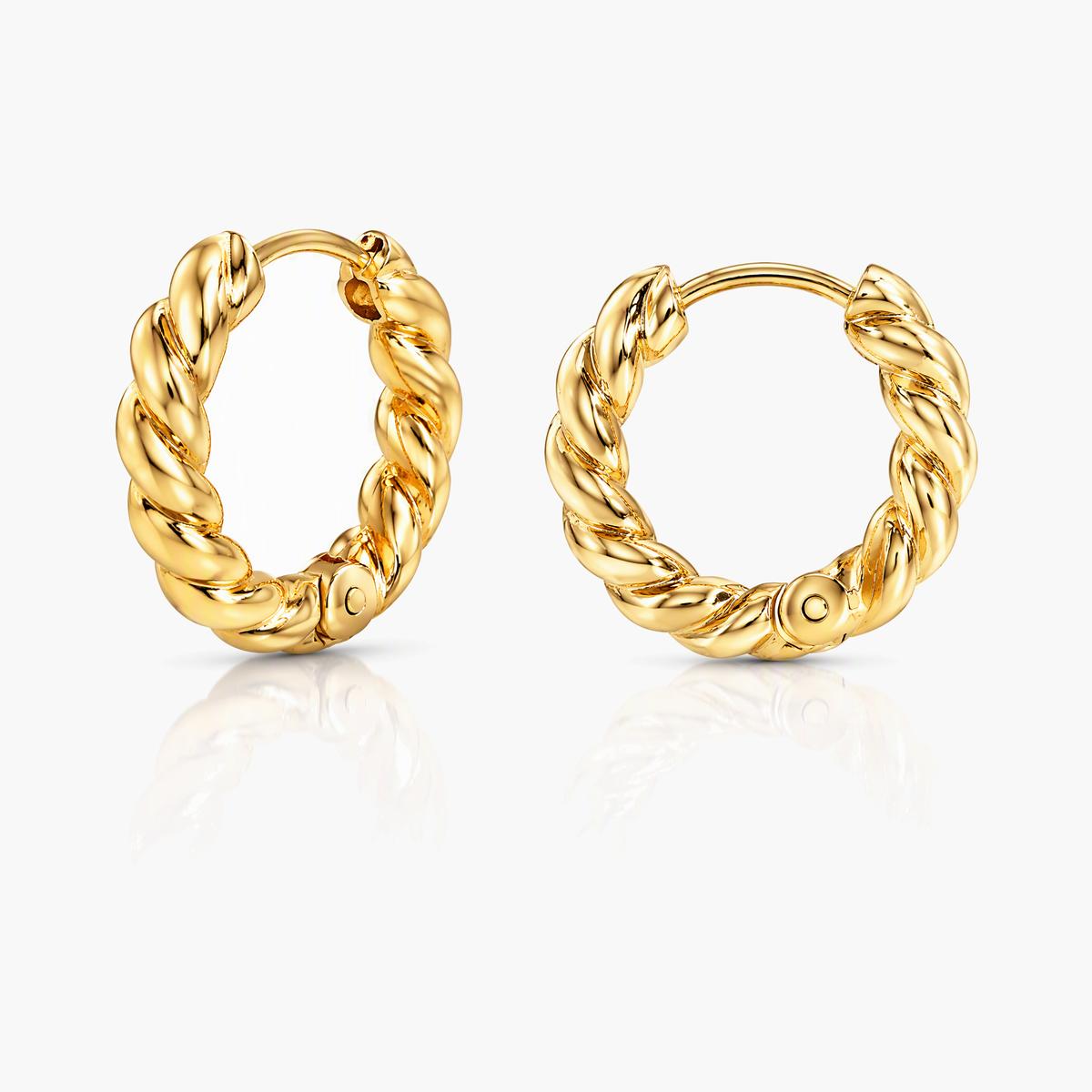 Twisted Band Hoop Earrings