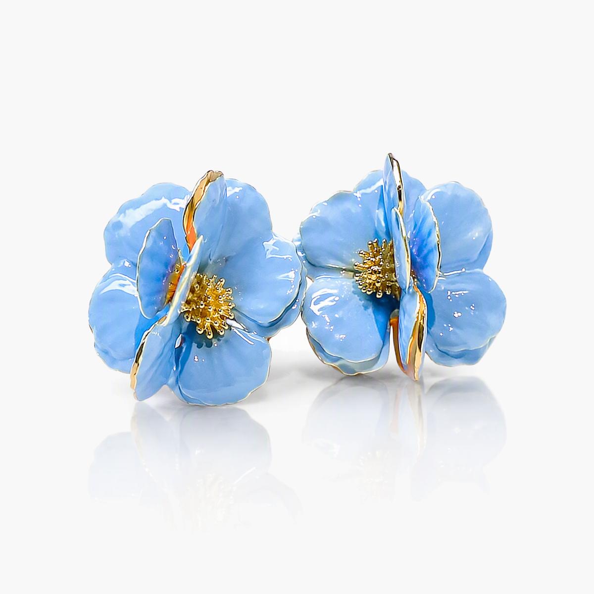 Trendy Flower Stud Earrings