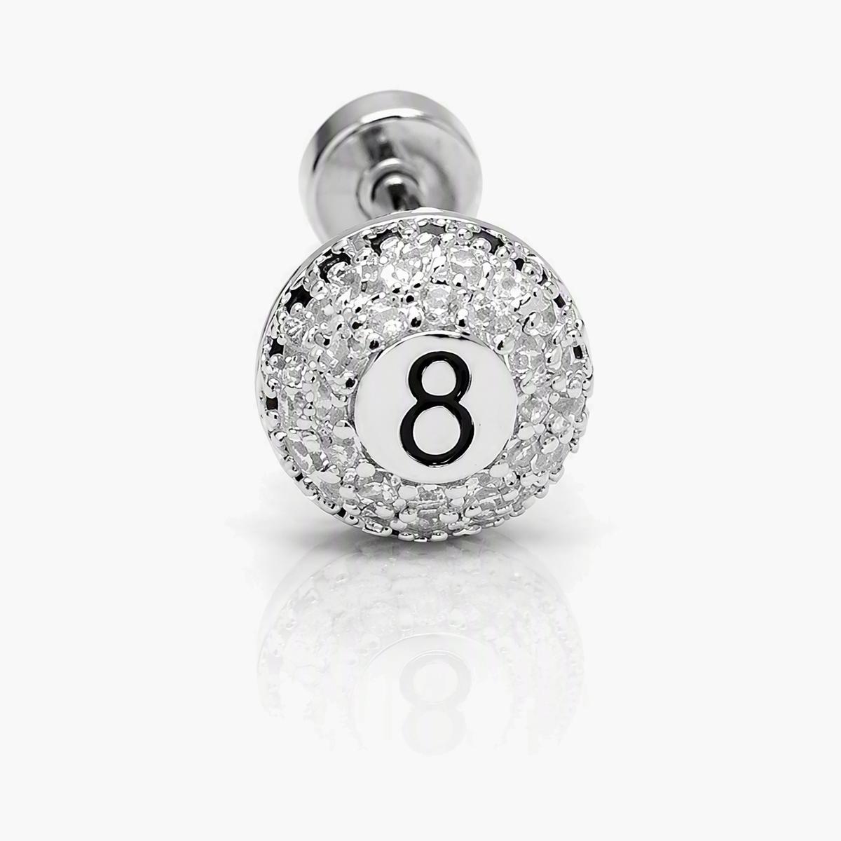 Trendy Number 8 Ball Stud Earrings