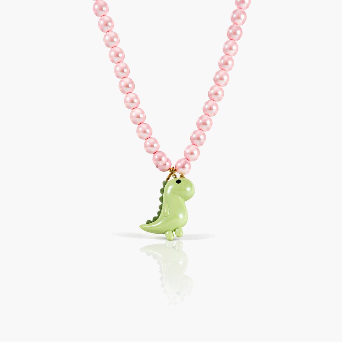 Cute Dinosaur Beaded Necklace