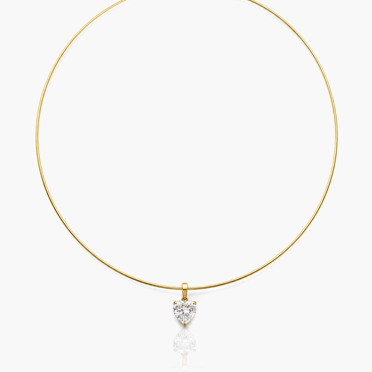 Elegant Multi-Strand Heart Charm Necklace
