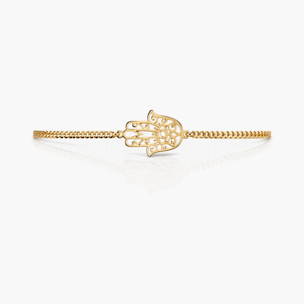 Dainty Hamsa Hand Bracelet