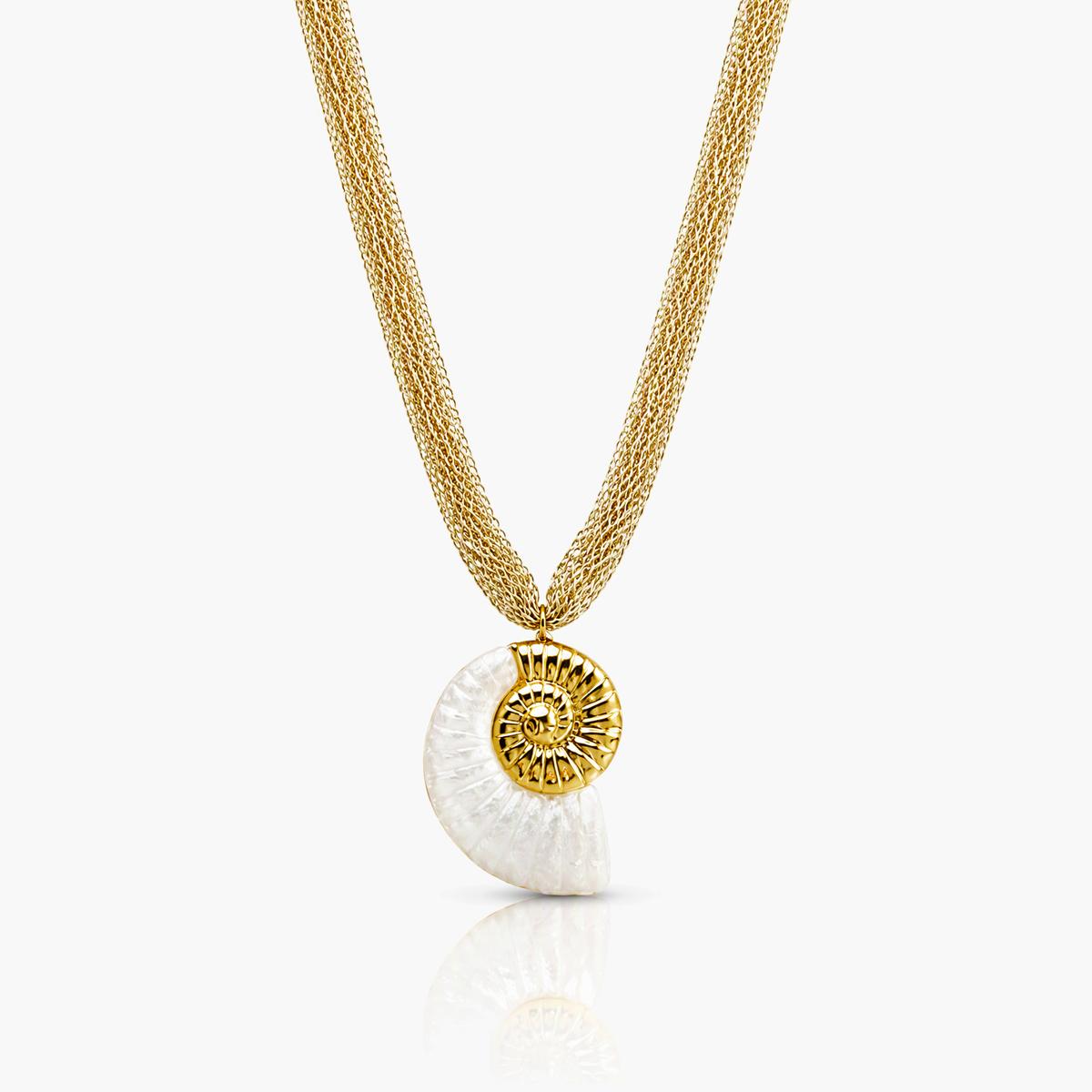 Boho Sun Shell Leaf Necklace