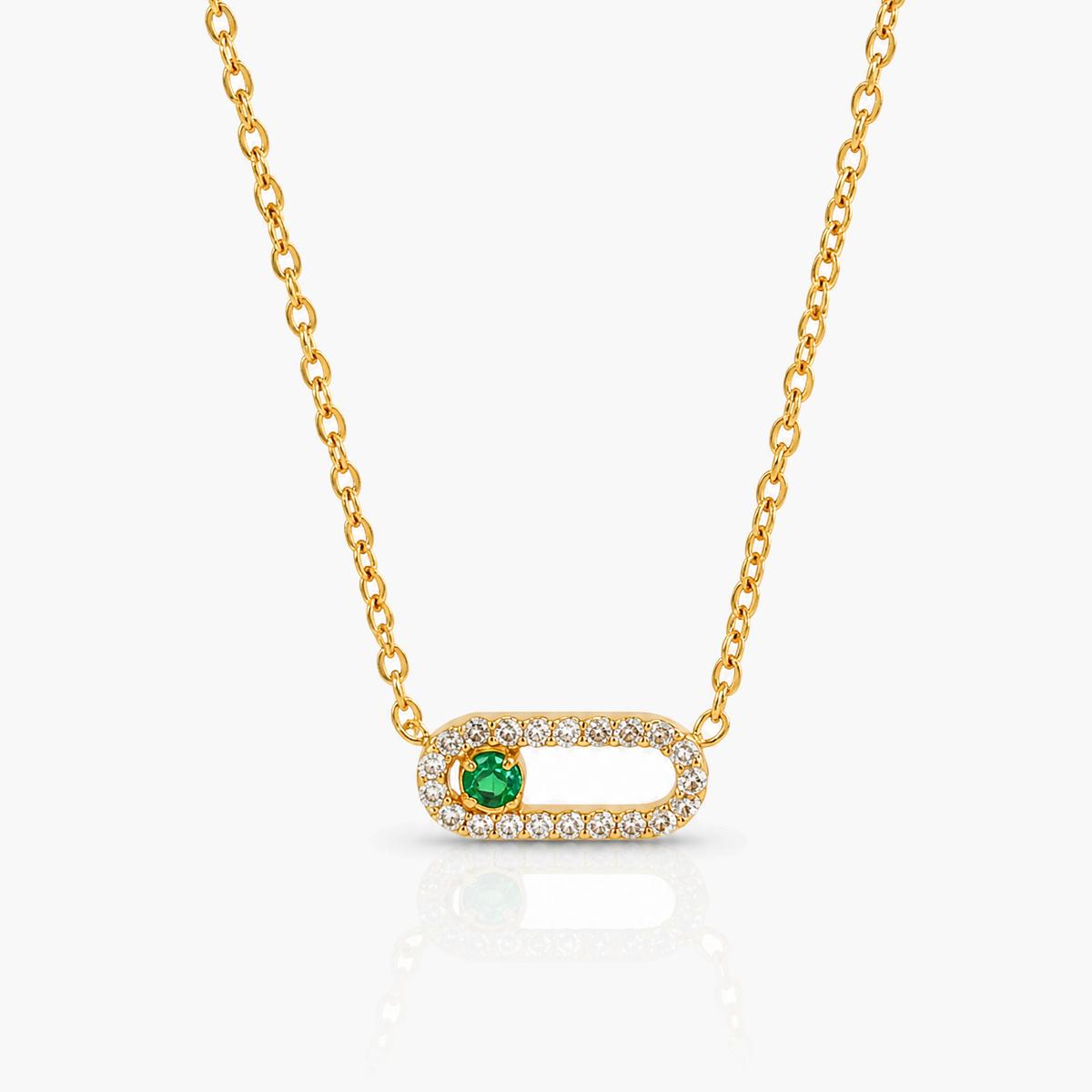Dainty Bar Rectangle Pendant Necklace