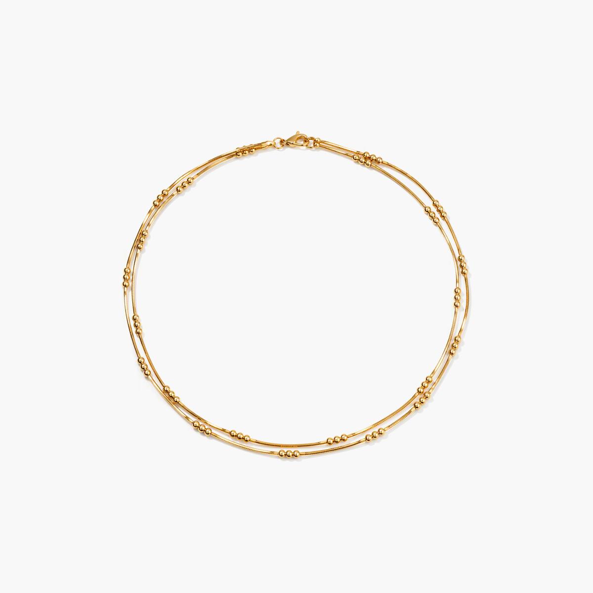 Dainty Beaded Snake Chain Necklace