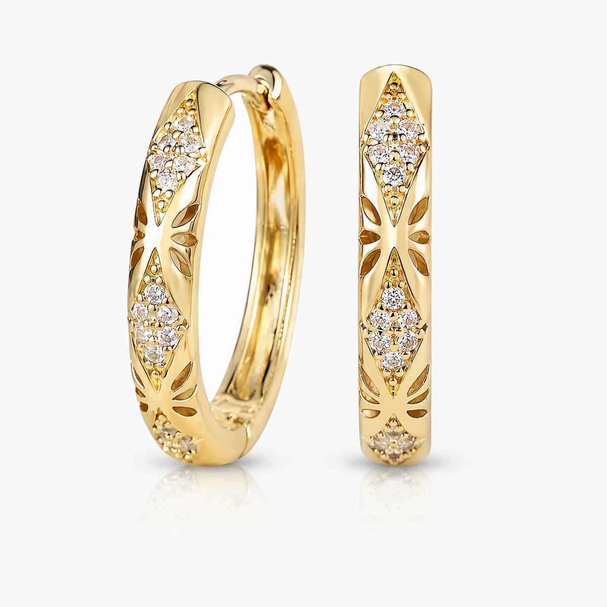 Leaf Cutout Hoop Earrings