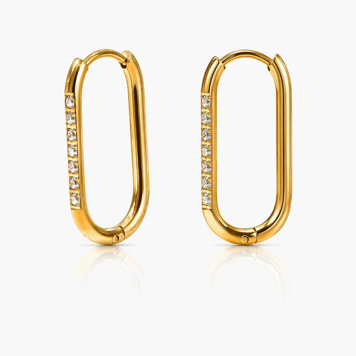 Oval Huggie Earrings