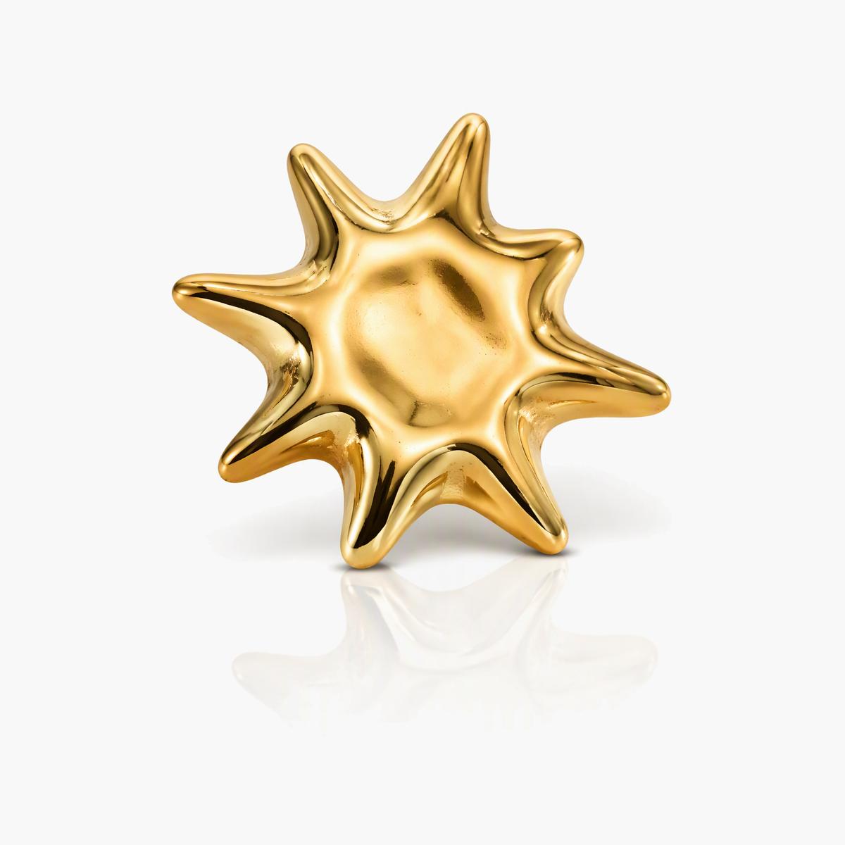 Flower And Starburst Stud Earrings