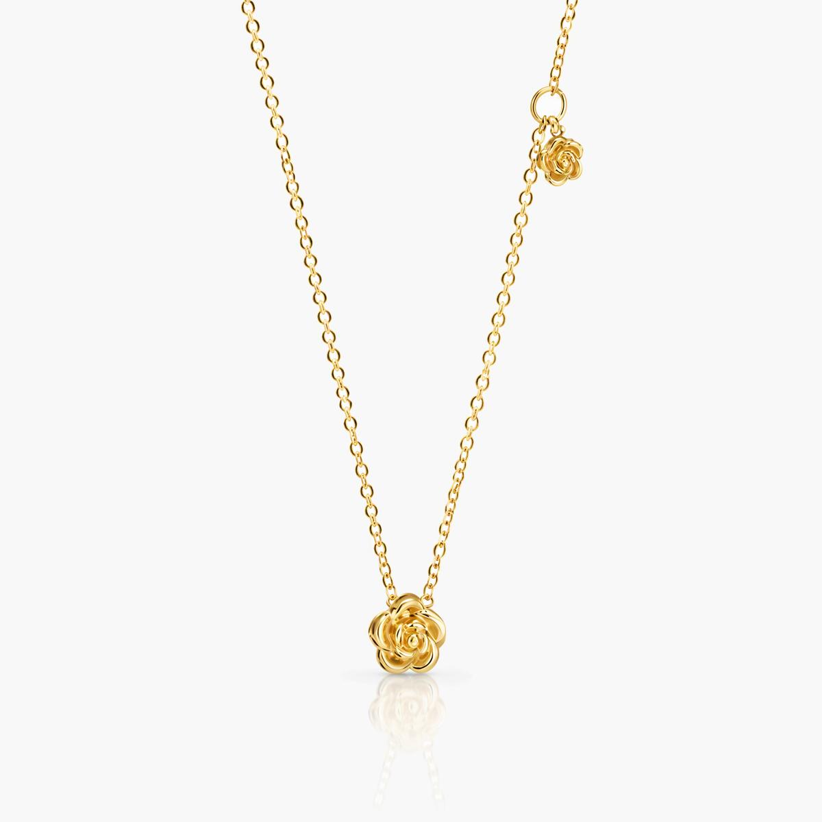 Dainty Rose Flower Pendant Necklace