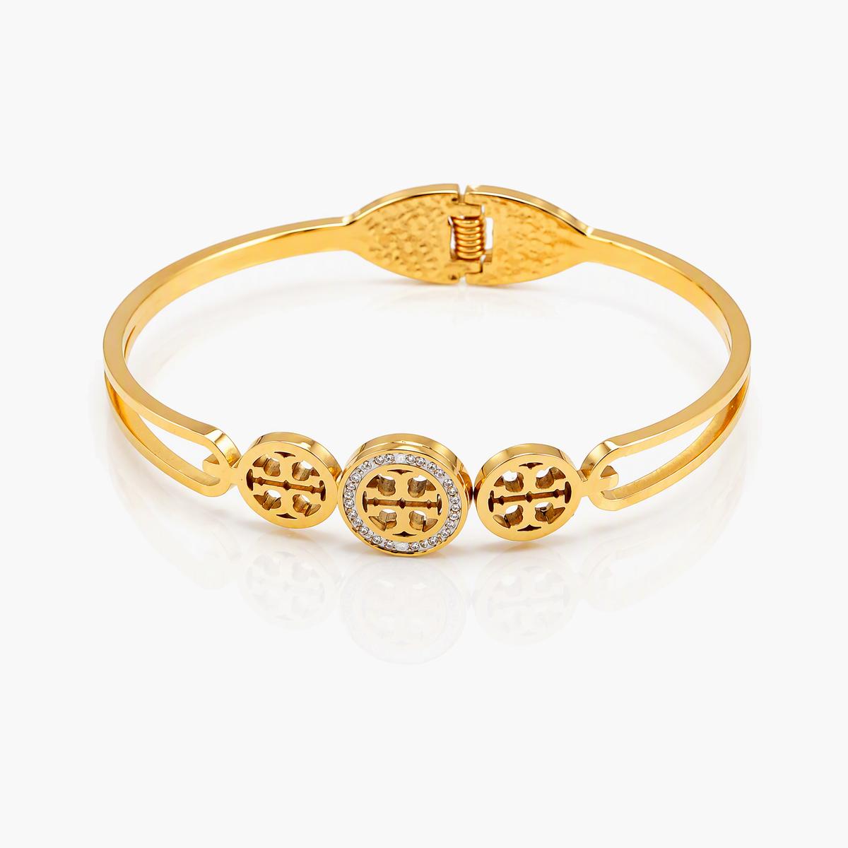 Trendy Triple Disc Charm Bangle