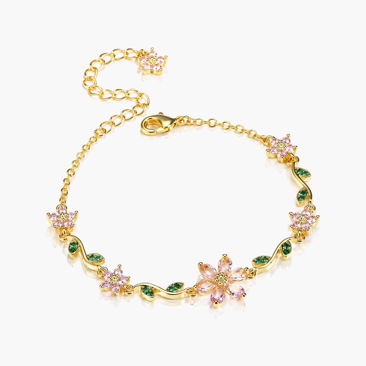 Dainty Floral Vine Bracelet
