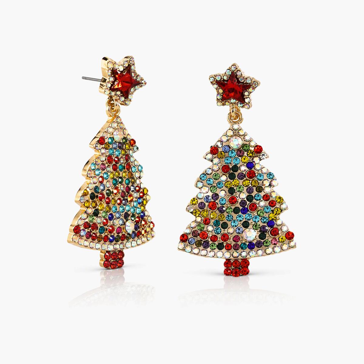 Cute Christmas Tree Drop Earrings