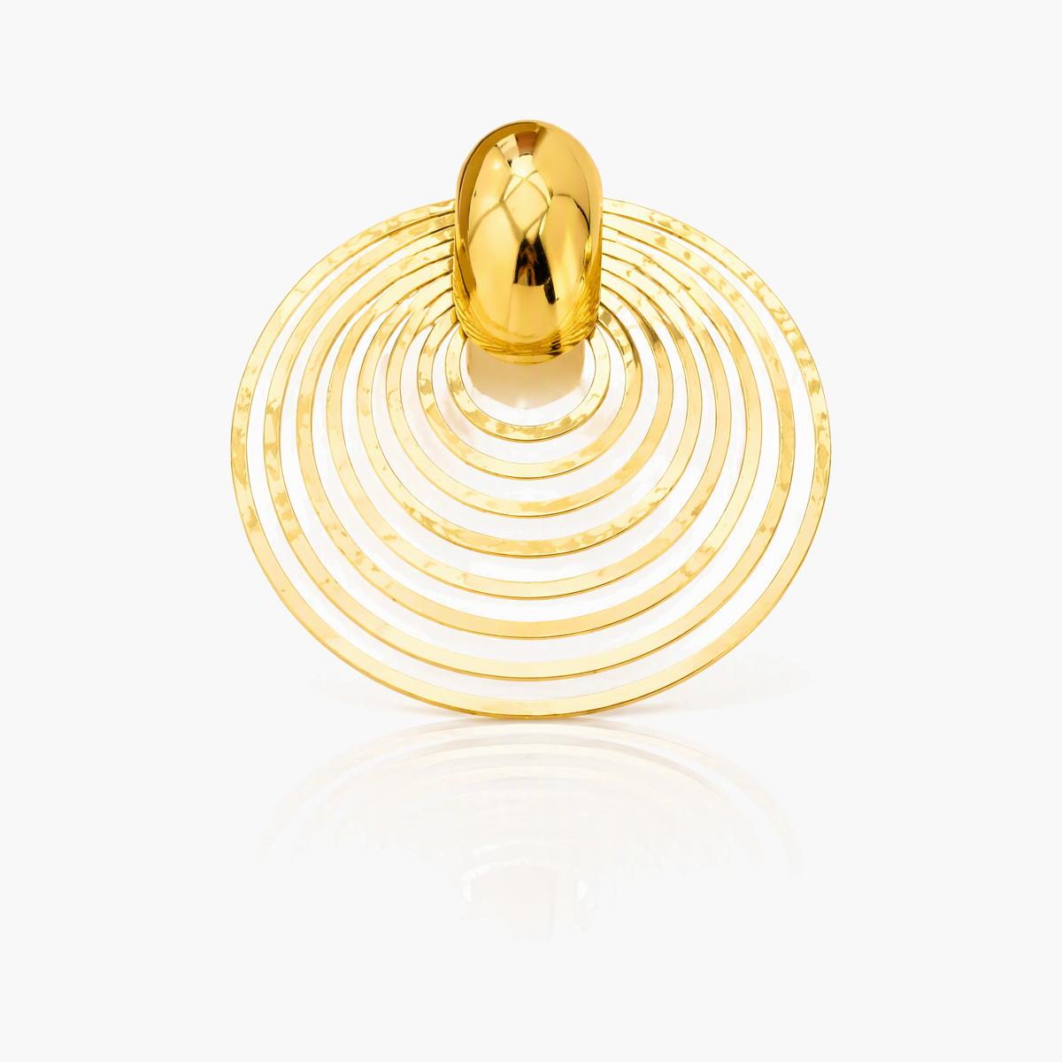 Concentric Circle Disc Earrings