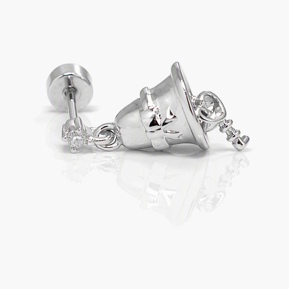 Cute Bow Bell Stud Earrings