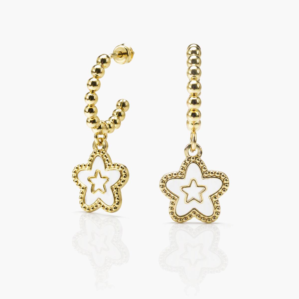 Cute Heart and Star Drop Earrings