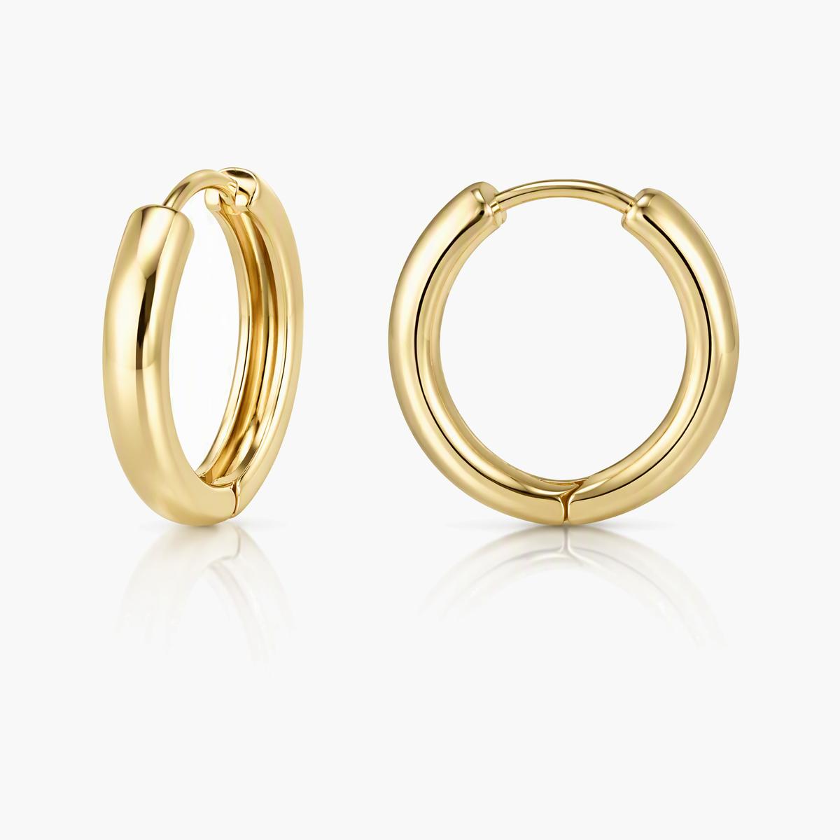 Minimalist Thick Hoop Earrings