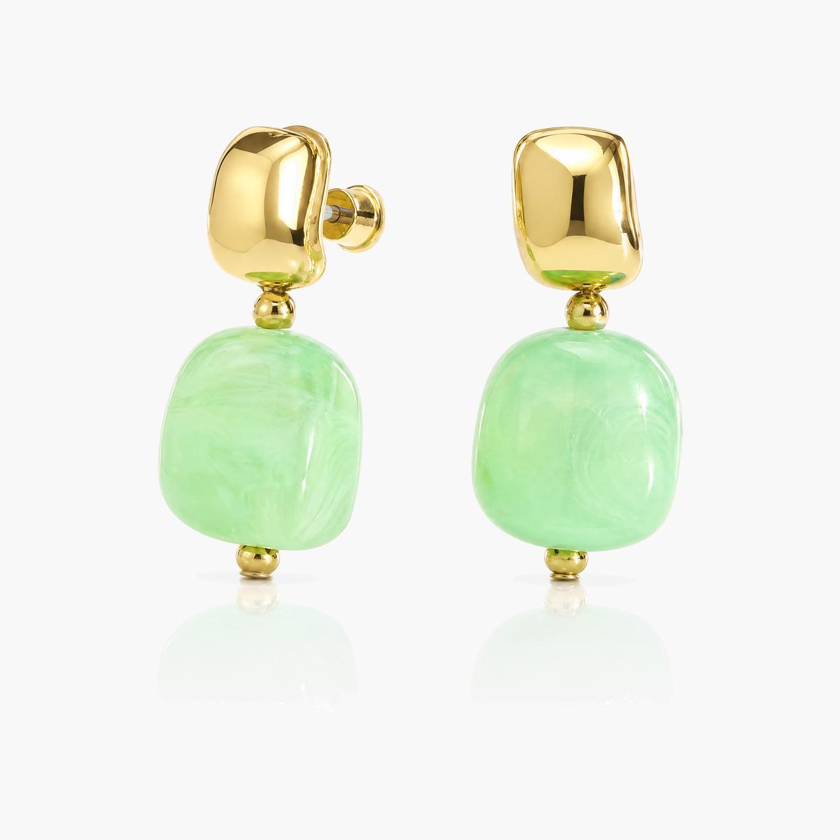Chunky Square Drop Earrings