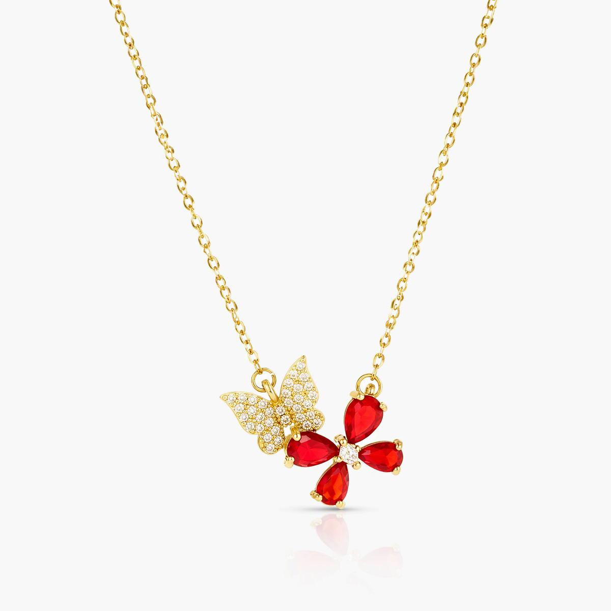 Dainty Double Butterfly Necklace