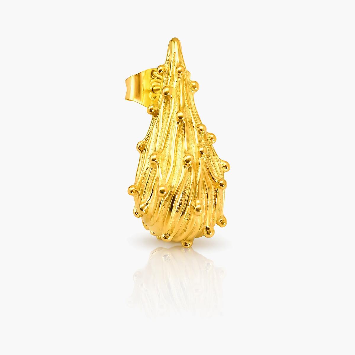 Textured Cone Stud Earrings