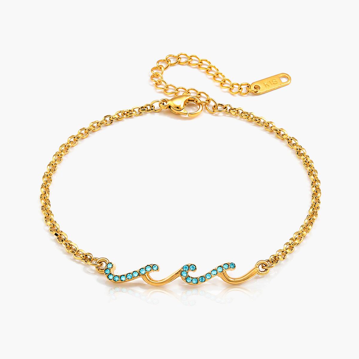 Dainty Wave Chain Bracelet