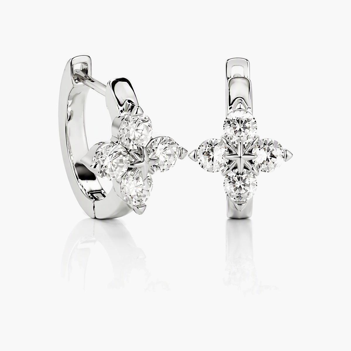 Cross Starburst Huggie Earrings