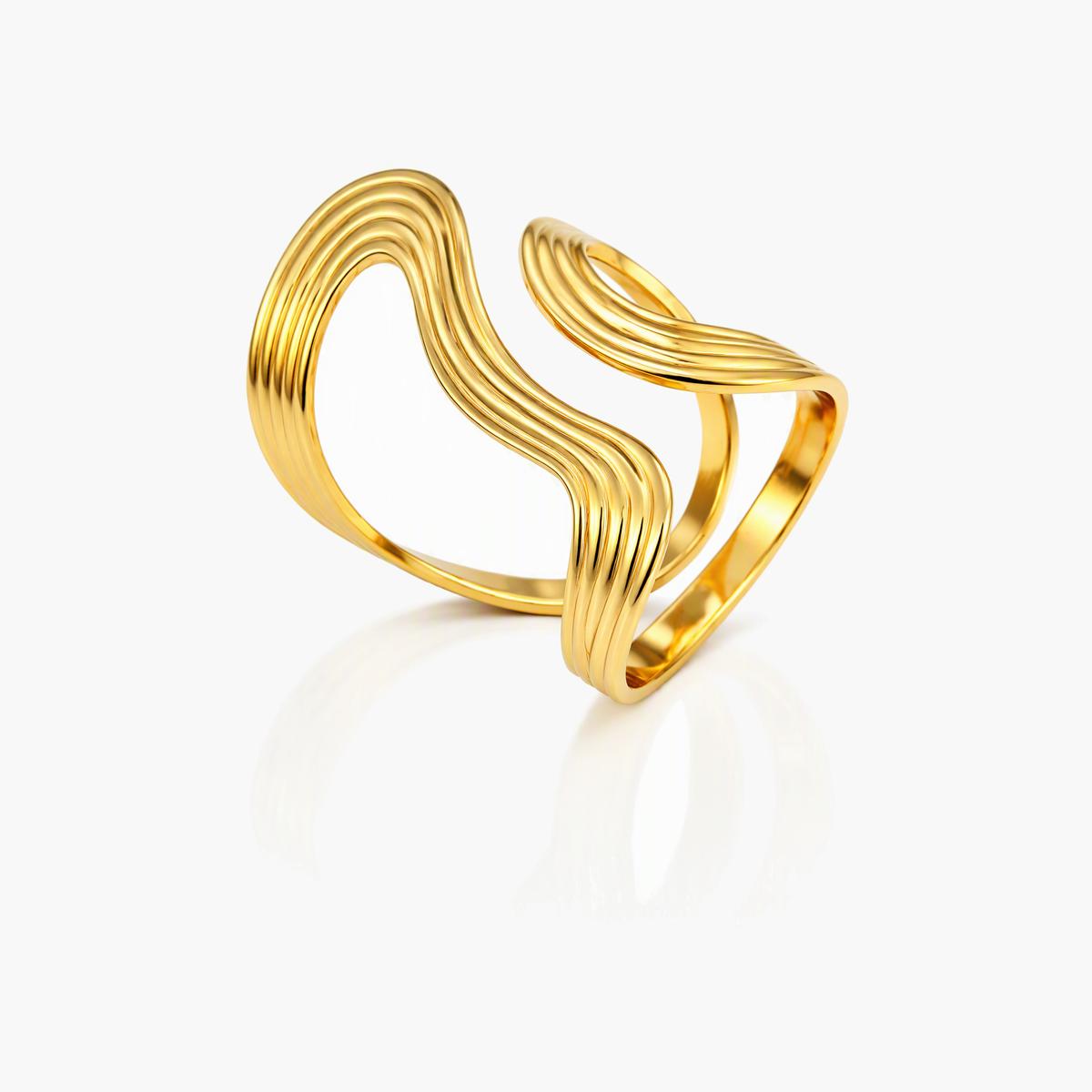 Trendy Wavy Open Ring