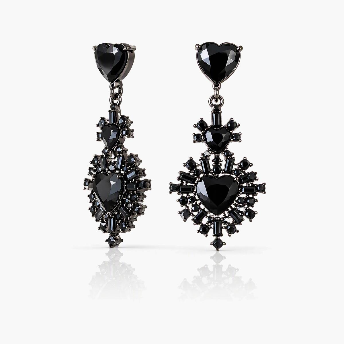 Elegant Heart Drop Earrings