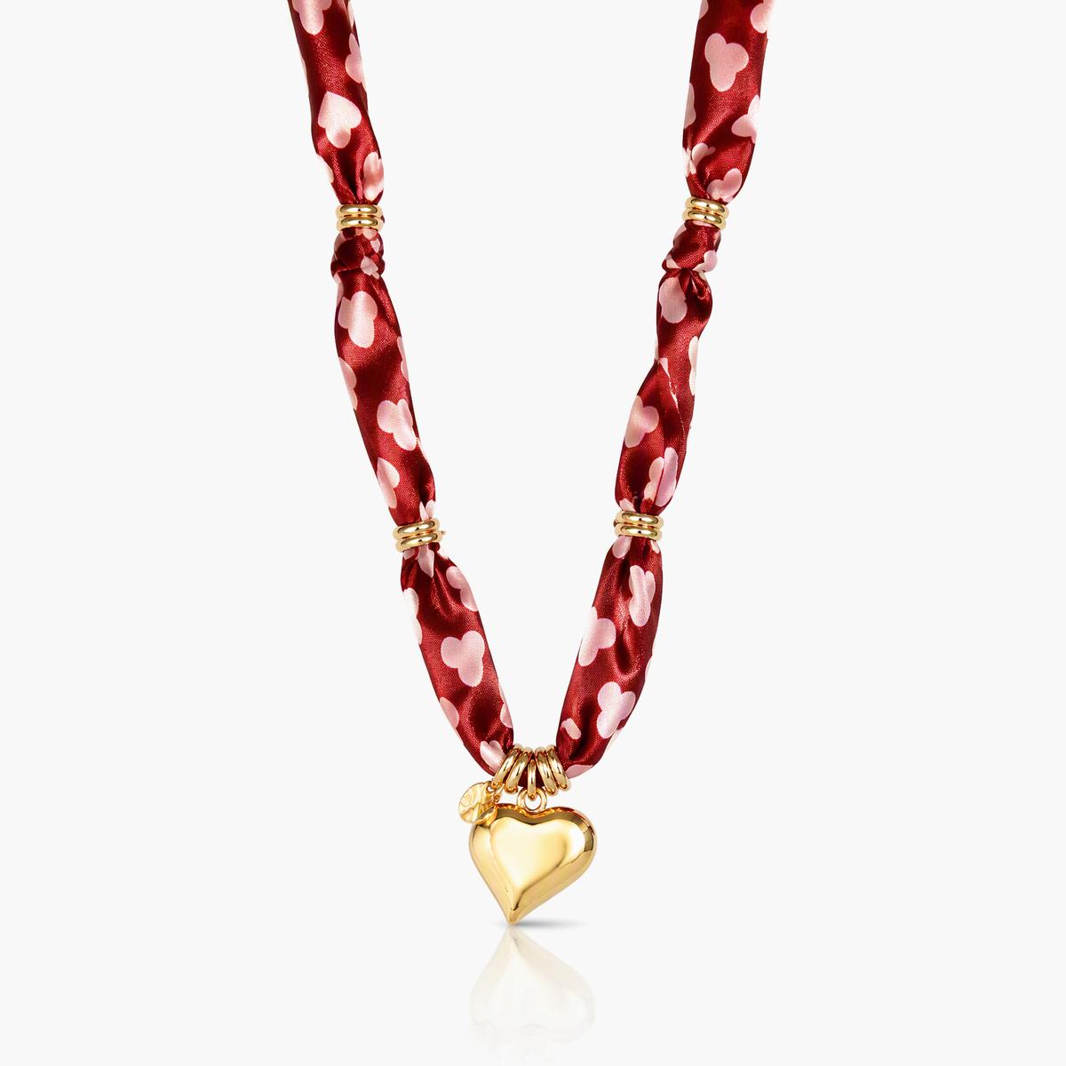 Cute Heart Charm Scarf Necklace