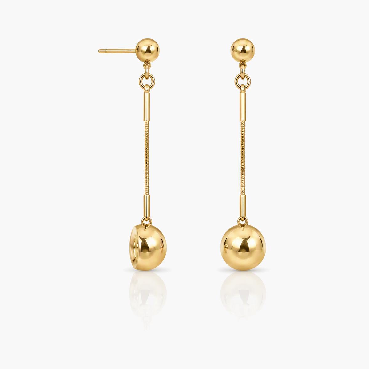 Minimalist Sphere Drop Earrings