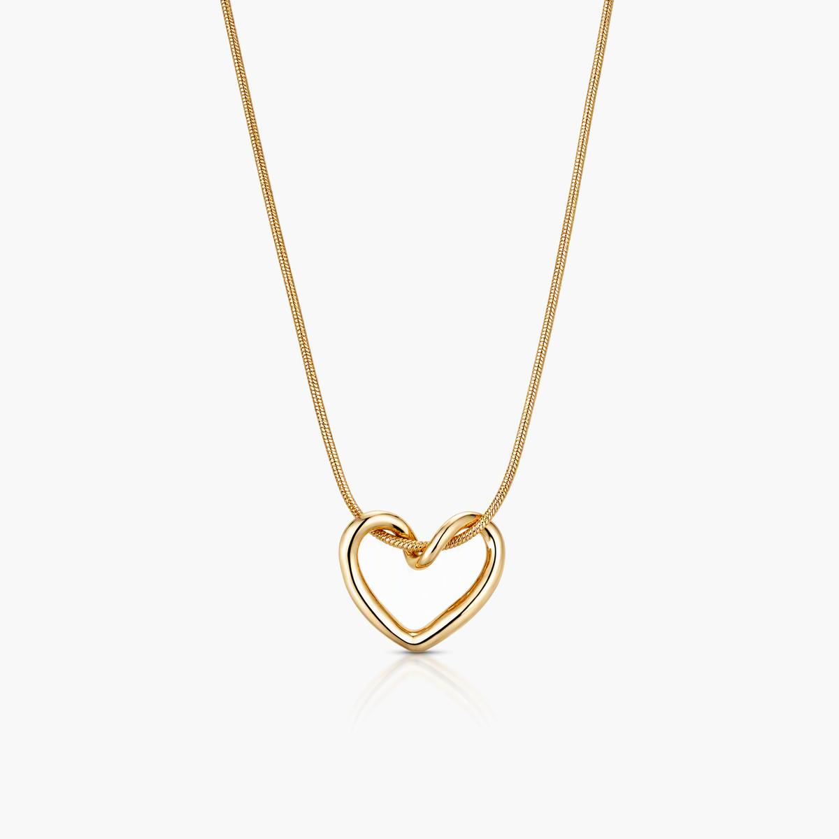 Minimalist Open Heart Pendant Necklace