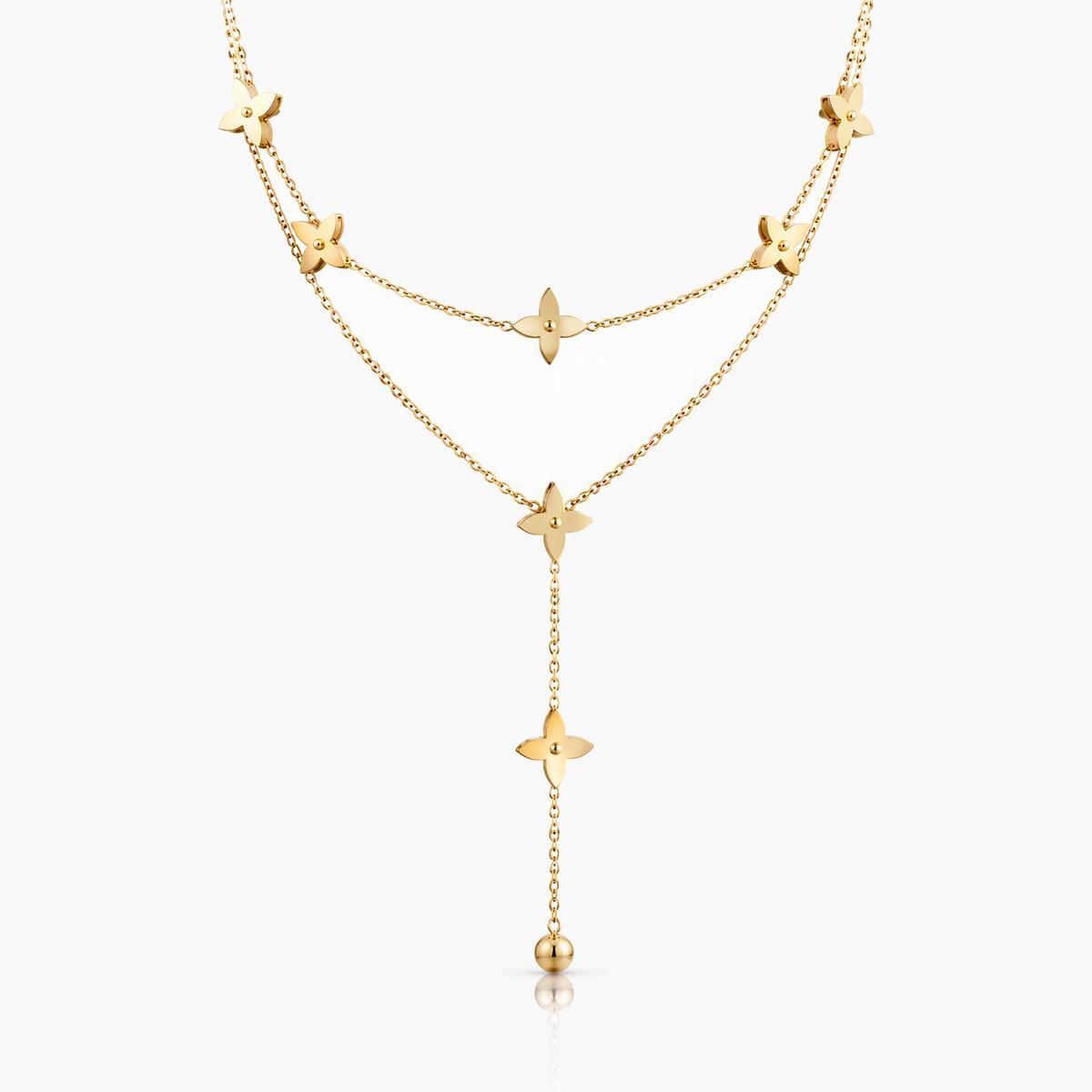 Dainty Four-Leaf Clover Y-Necklace