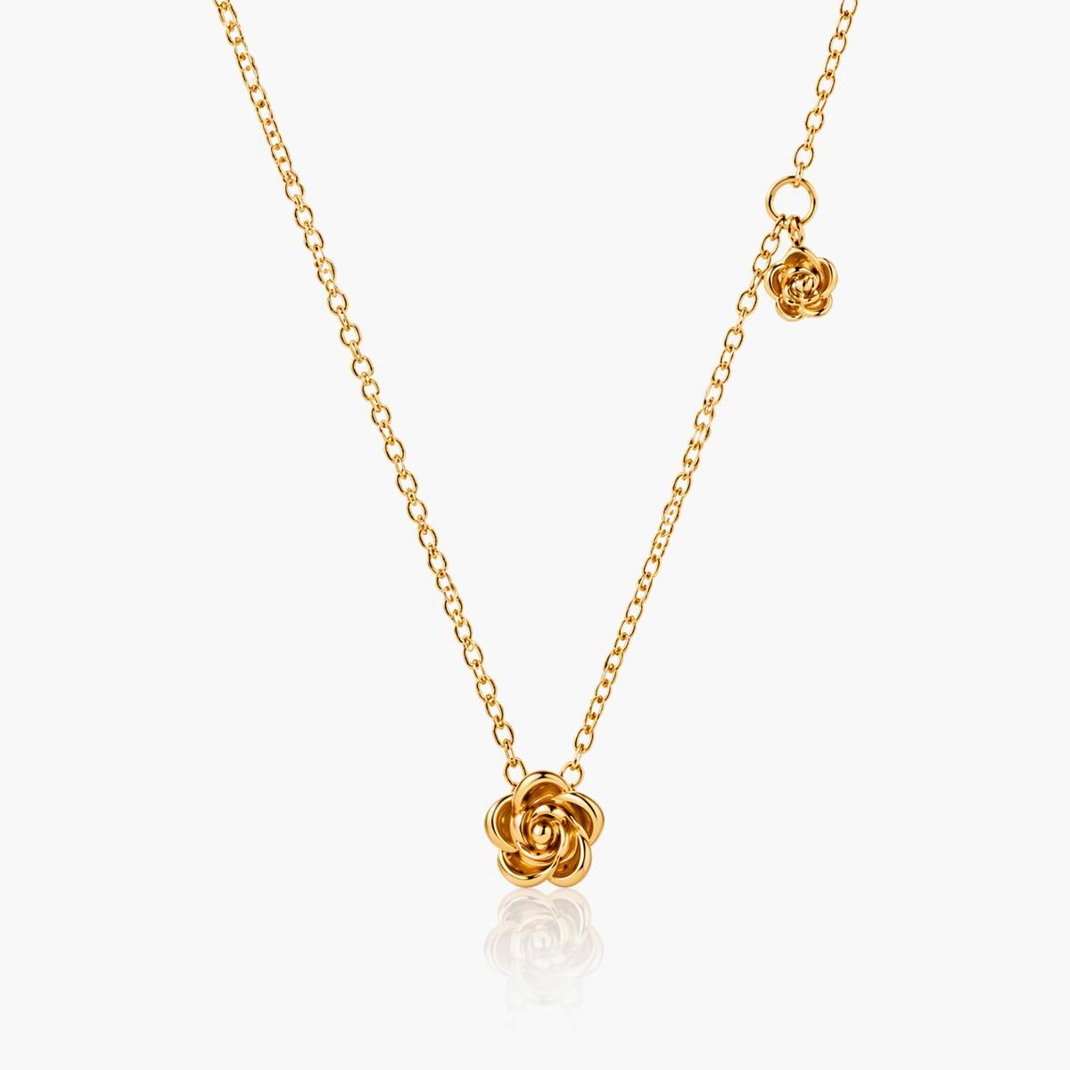 Dainty Rose Flower Pendant Necklace