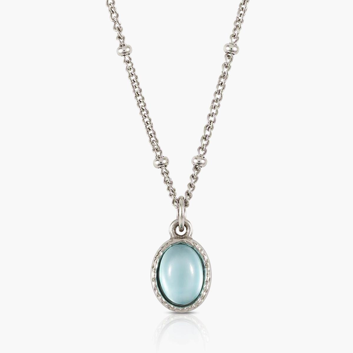 Dainty Oval Pendant Necklace