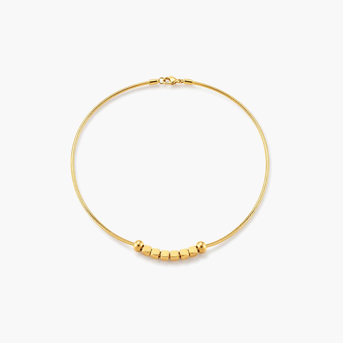 Dainty Beaded Snake Chain Necklace
