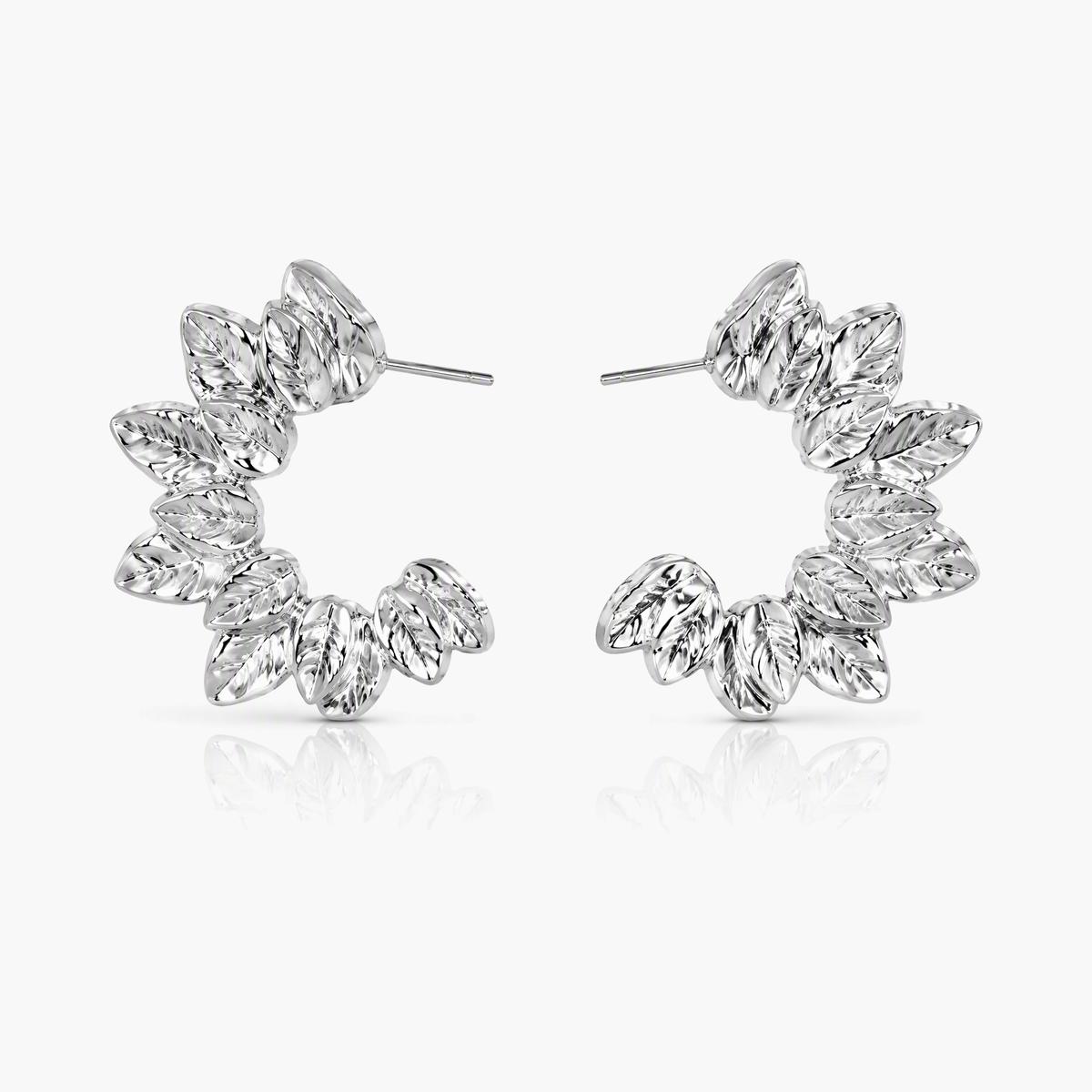 Textured Floral Stud Earrings
