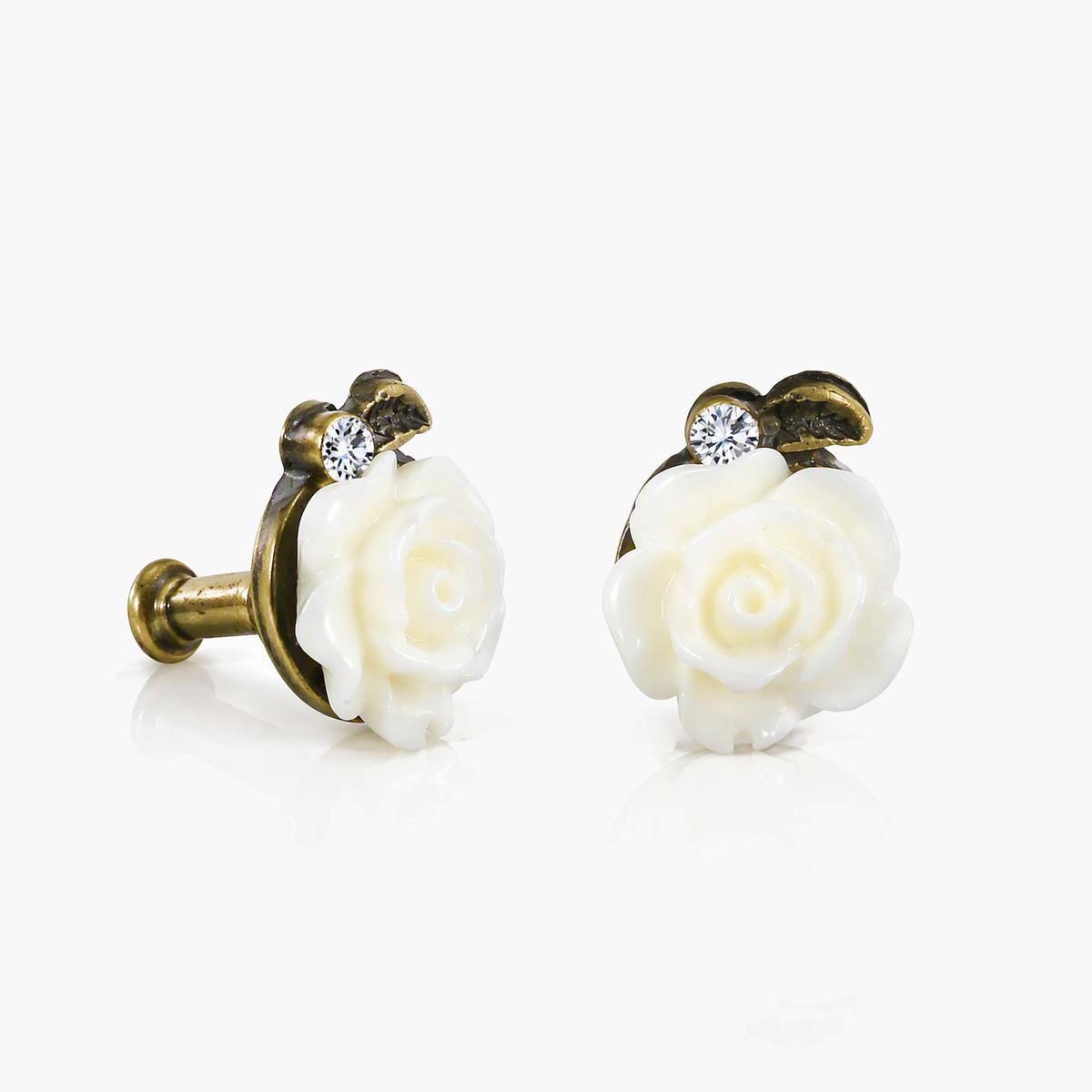 Dainty Rose Drop Earrings