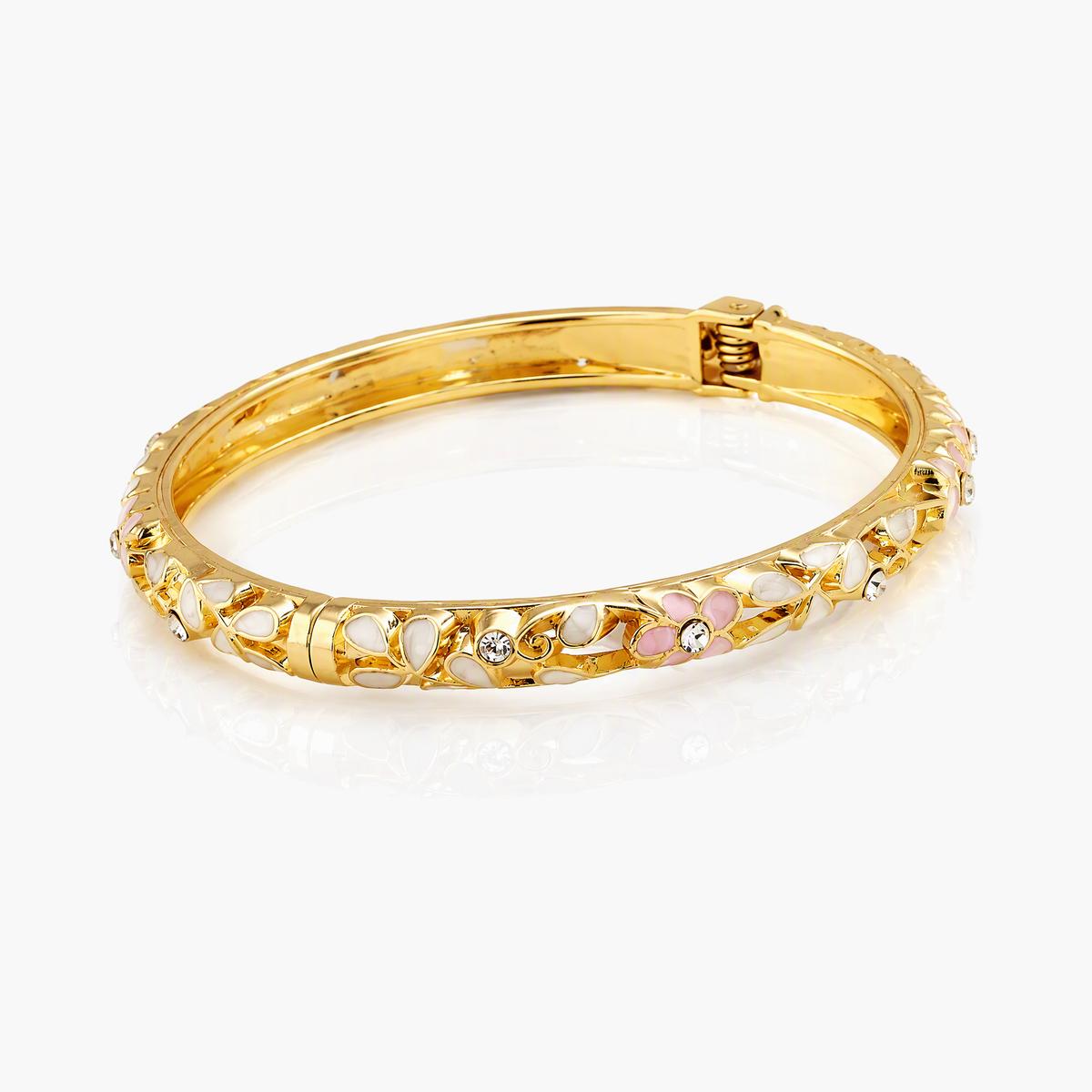 Enamel Flower Bangle