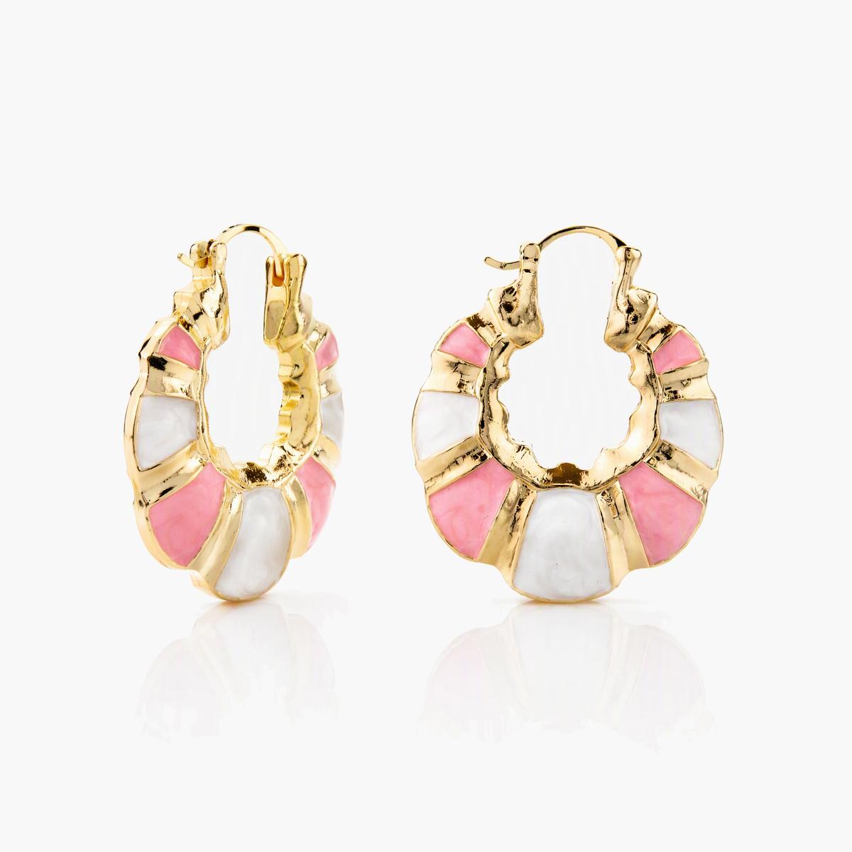 Flower Geometric Drop Earrings