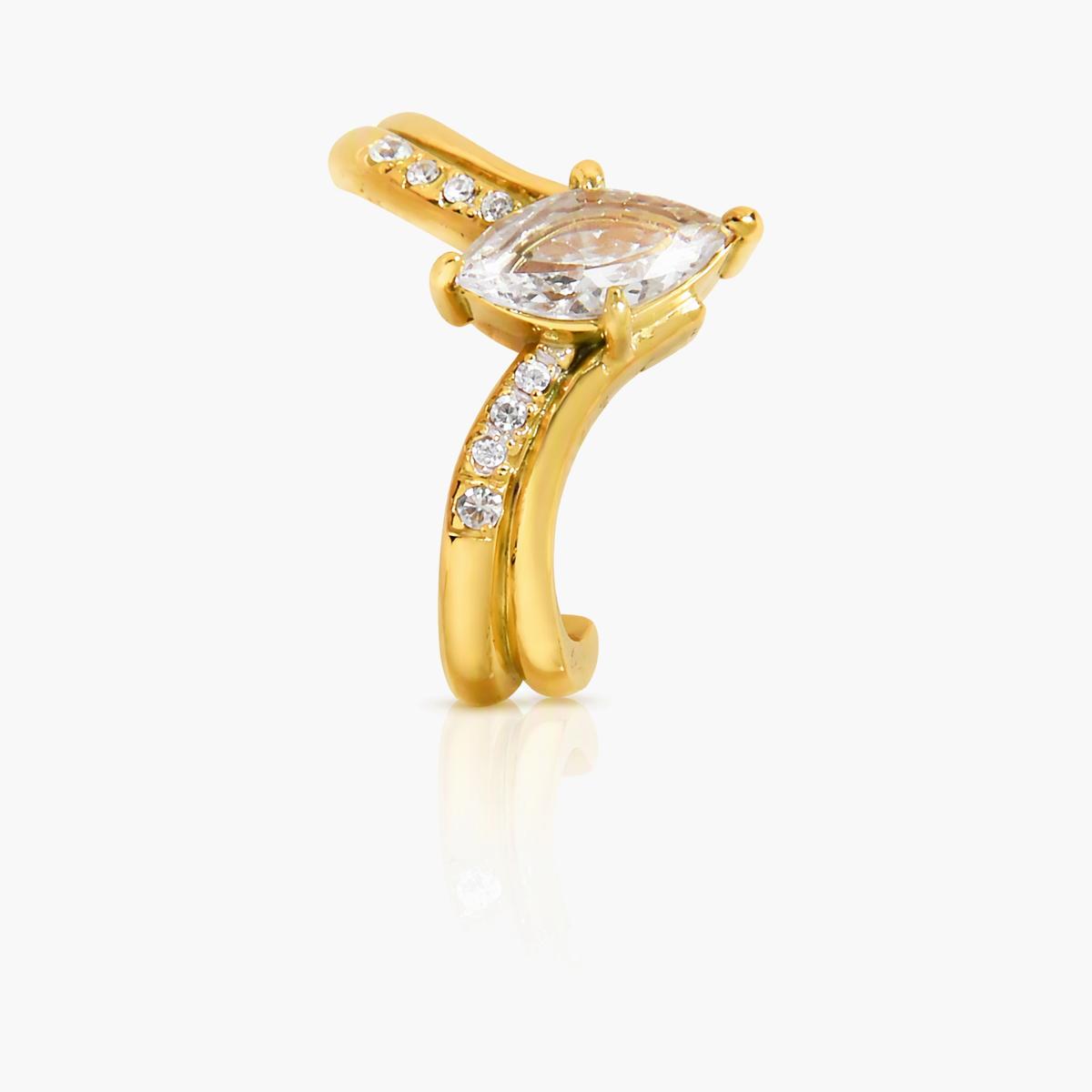 Elegant Marquise Split Shank Ring
