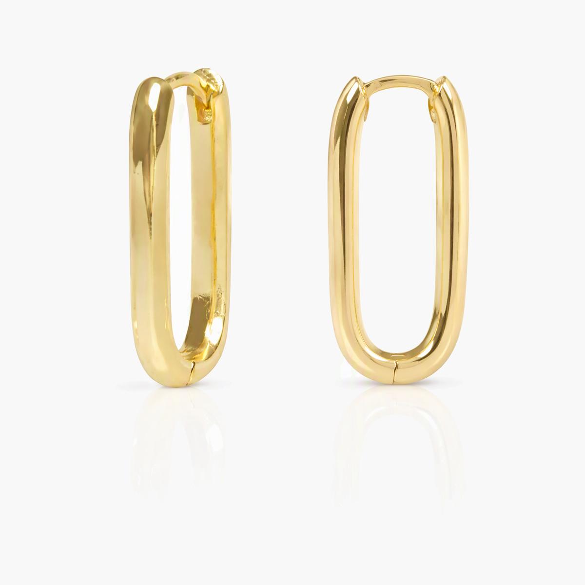 Minimalist Oval Hoop Earrings