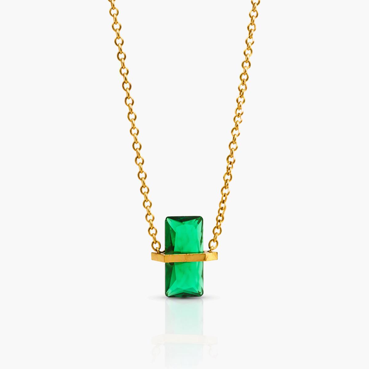 Minimalist Rectangular Bar Pendant Necklace