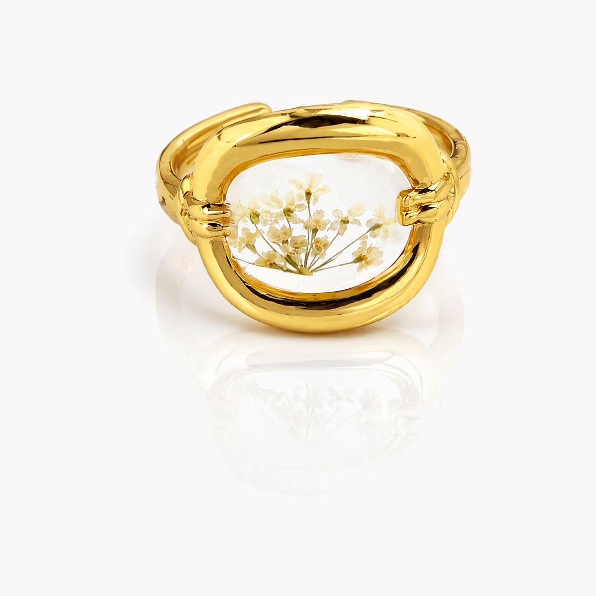 Boho Dried Flower Ring