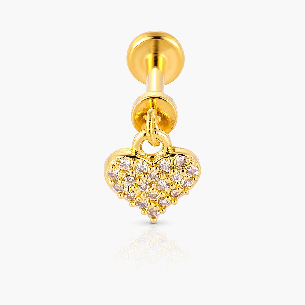 Cute Heart and Star Charm Stud Earrings