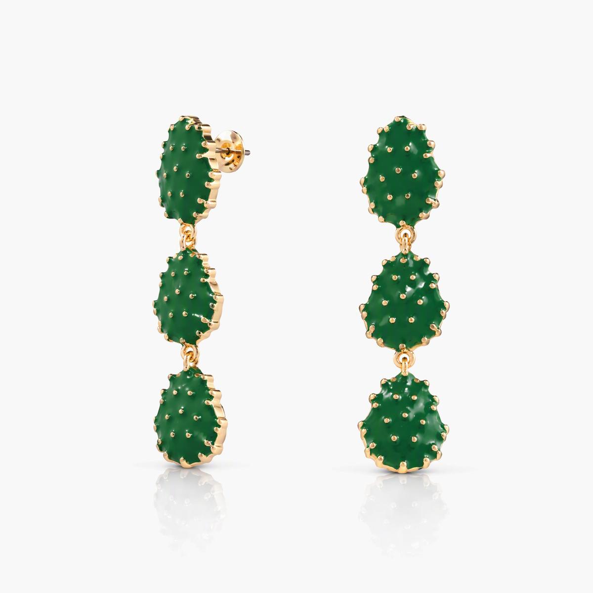 Cute Cactus Drop Earrings
