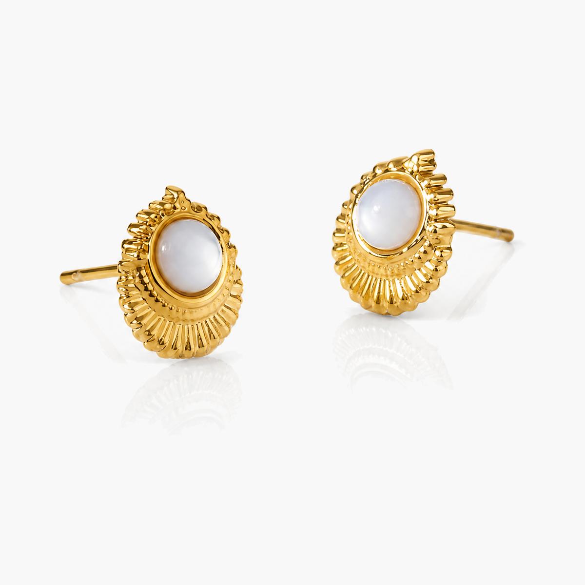 Vintage Sunburst Stud Earrings