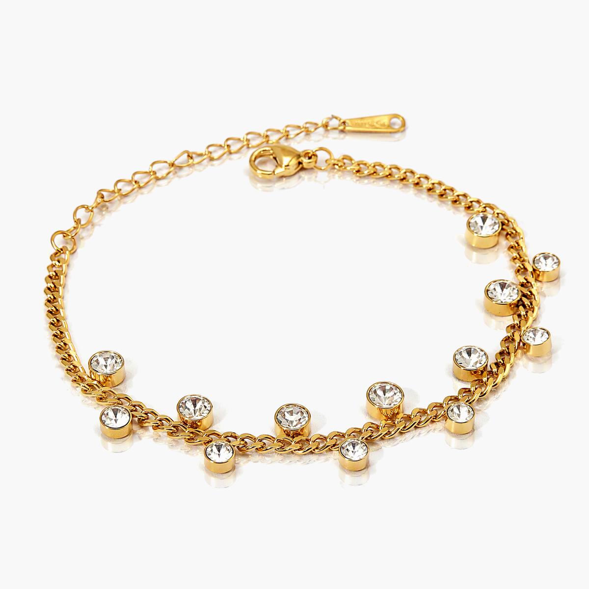 Trendy Stone Station Chain Bracelet