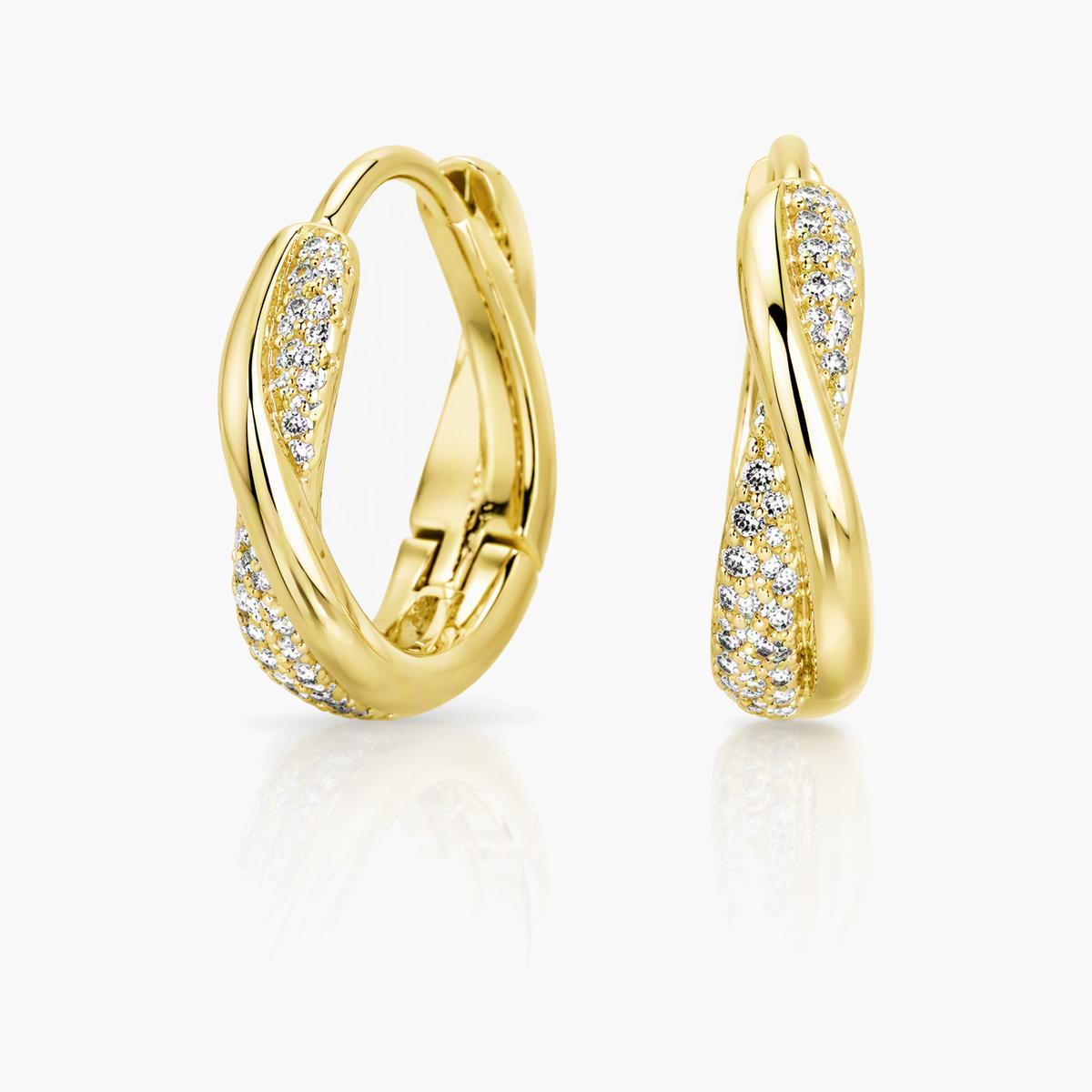 Twisted Band Huggie Earrings