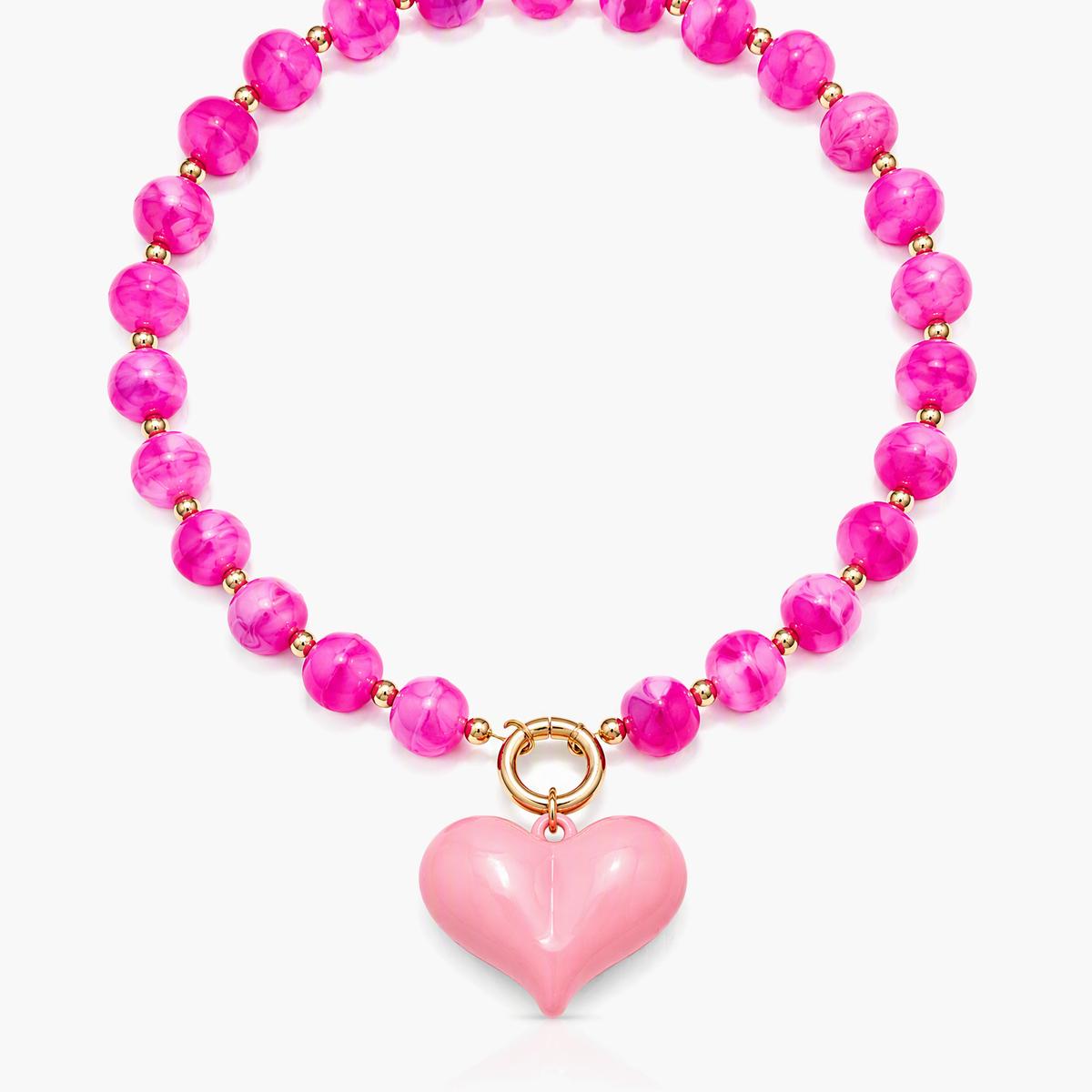 Chunky Heart Charm Necklace