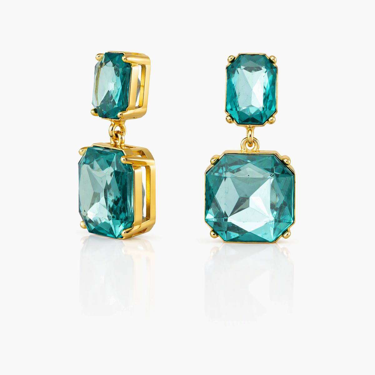 Double Drop Octagon Earrings
